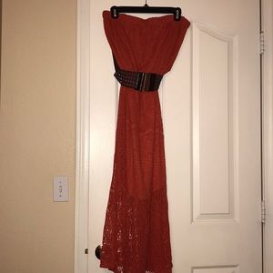 Strapless summer dress